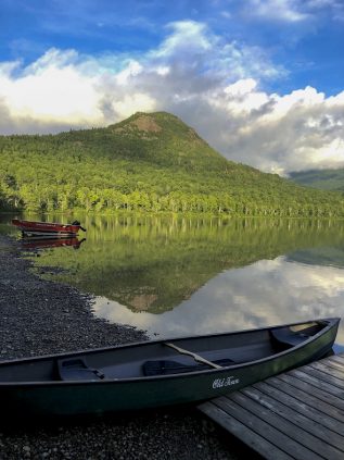 Photo of lake and hills in northern Maine