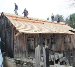 Finishing the water wheel side