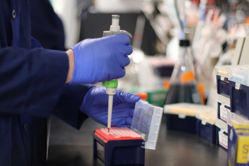 Person taking samples