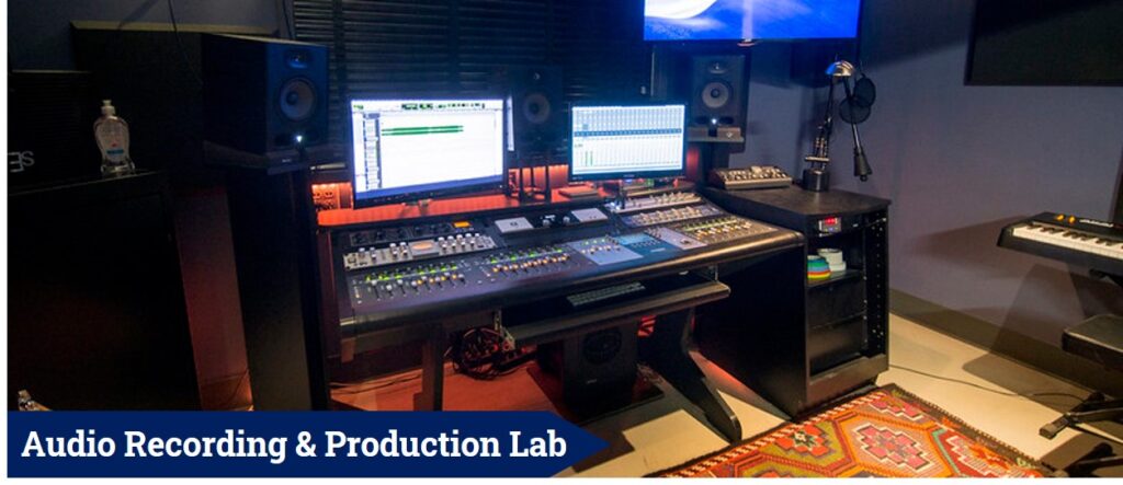 Audio recording and production lab in the IMRC center