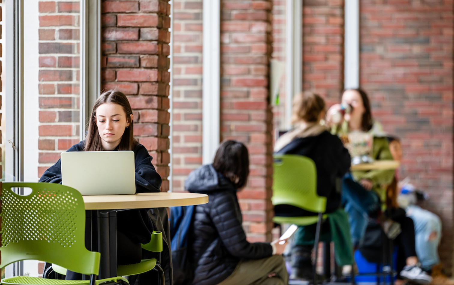 A photo of students studying