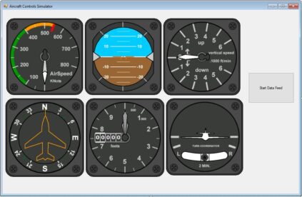 Aircraft Instruments Created As Visual Studio User Controls