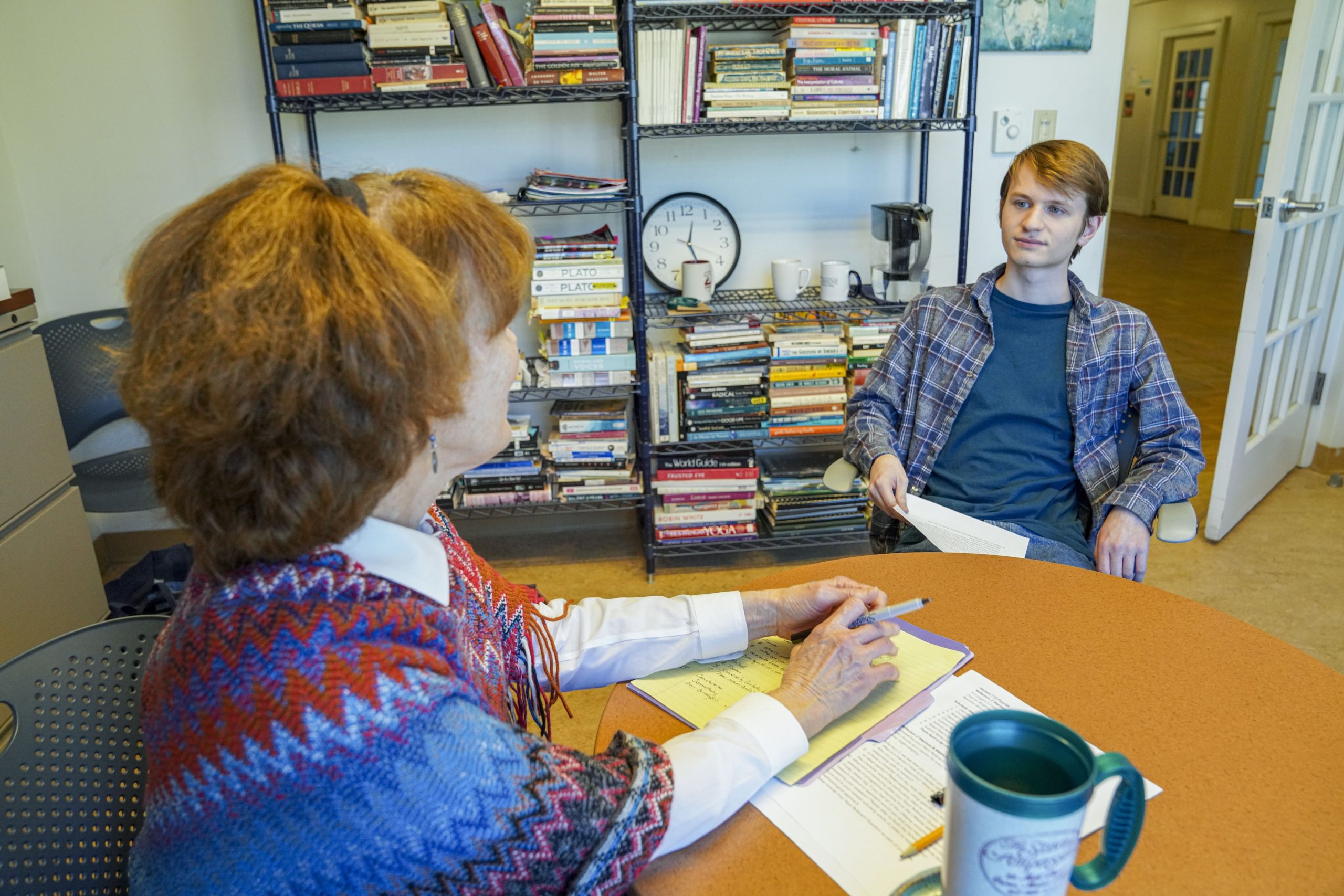 Student being advised by faculty