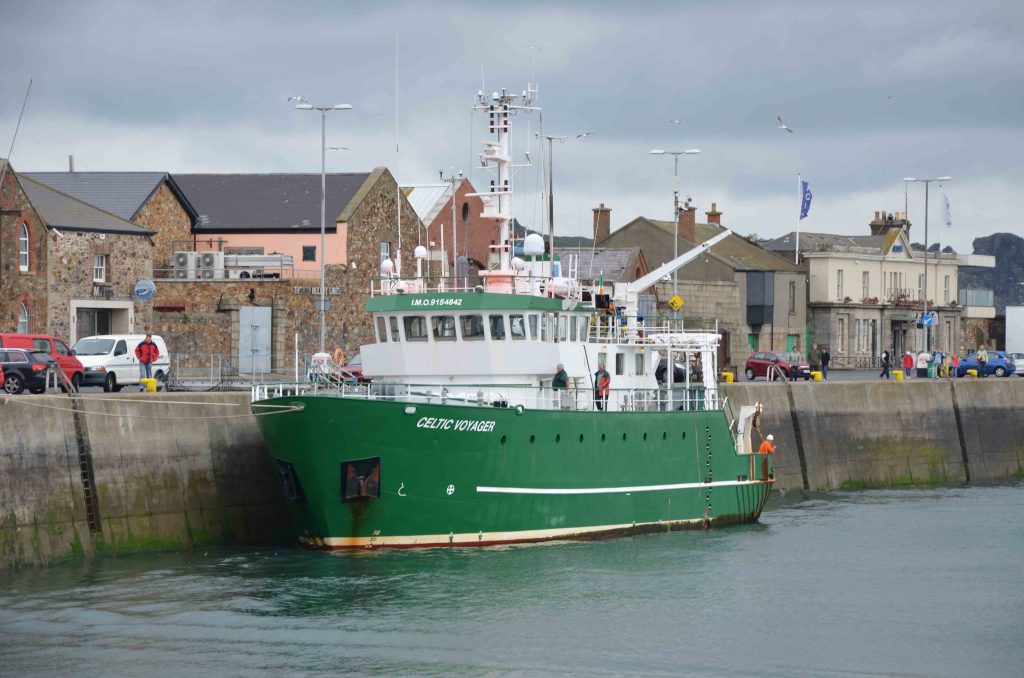 Research Vessel Celtic Voyager in Howth, Republic of Ireland for layover.