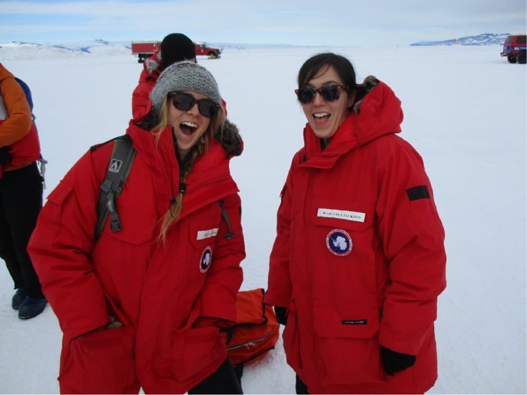 Undergraduate student Holly Thomas and UMaine Alum Maggie Jackson