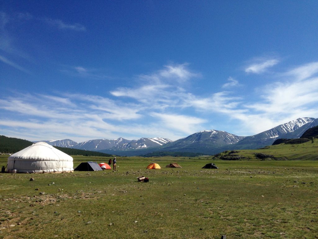 Base camp in the Mongolian Altai 