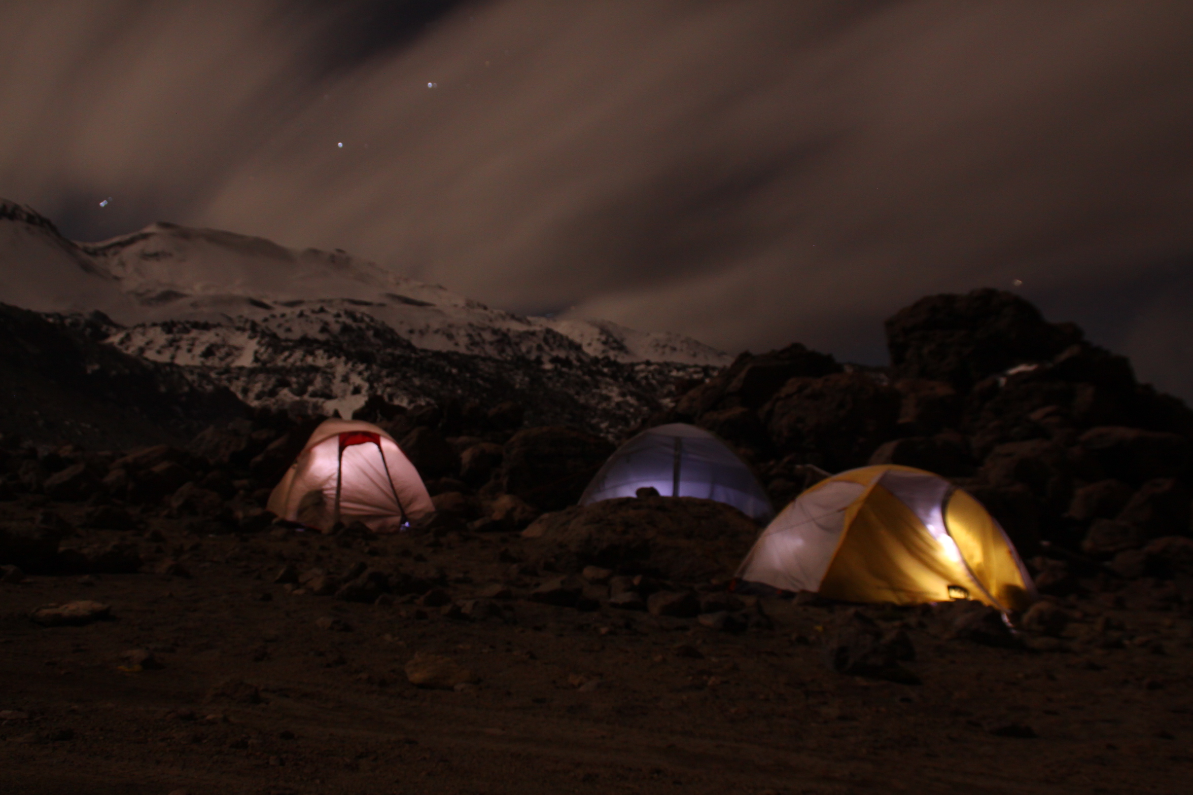 High camp on Nevado Ampato. Photo credit: Gordon Bromley.
