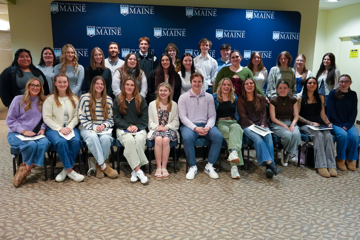 A group photo of University of Maine College of Education and Human Development teacher candidates at the college's third annual Pinning and Recognition Ceremony.