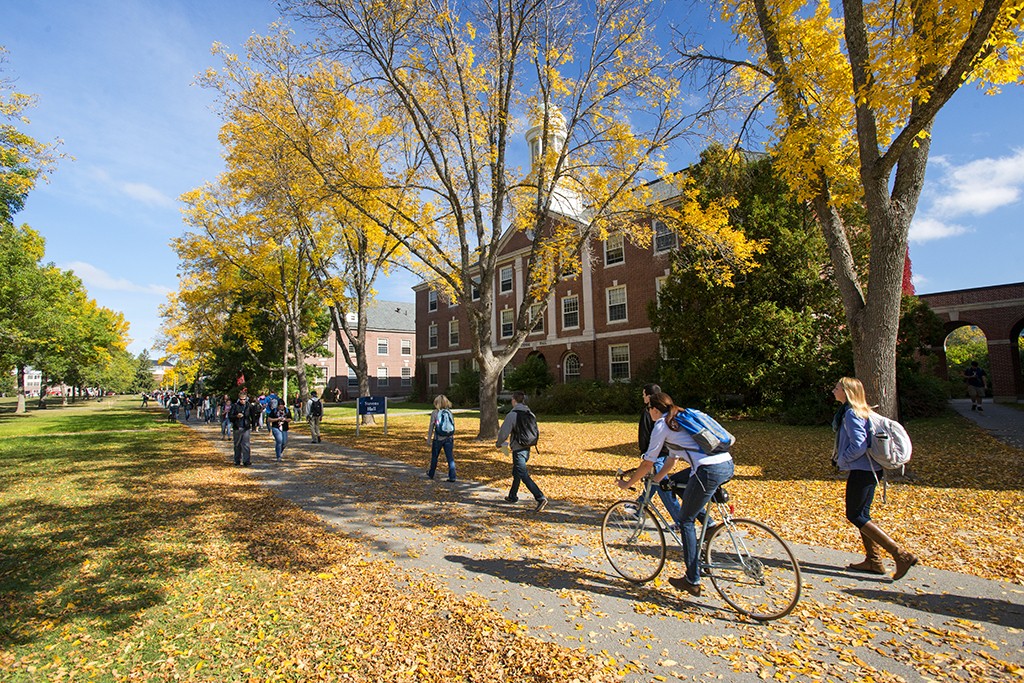 A photo of Stevens Hall in autumn.