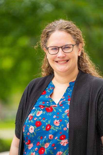 A portrait of Sara Flanagan.