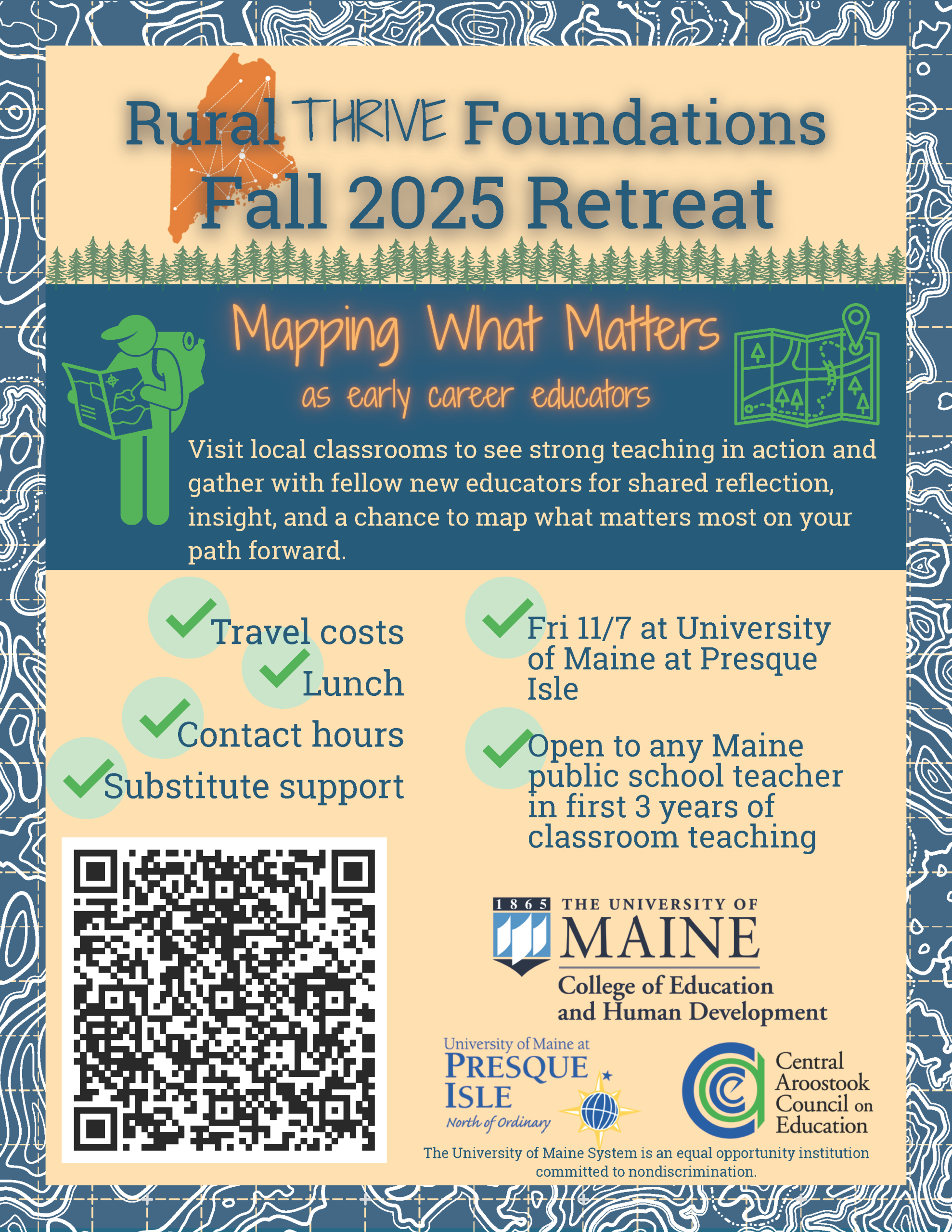 Rural Thrive Foundations Fall 2025 Retreat flyer.