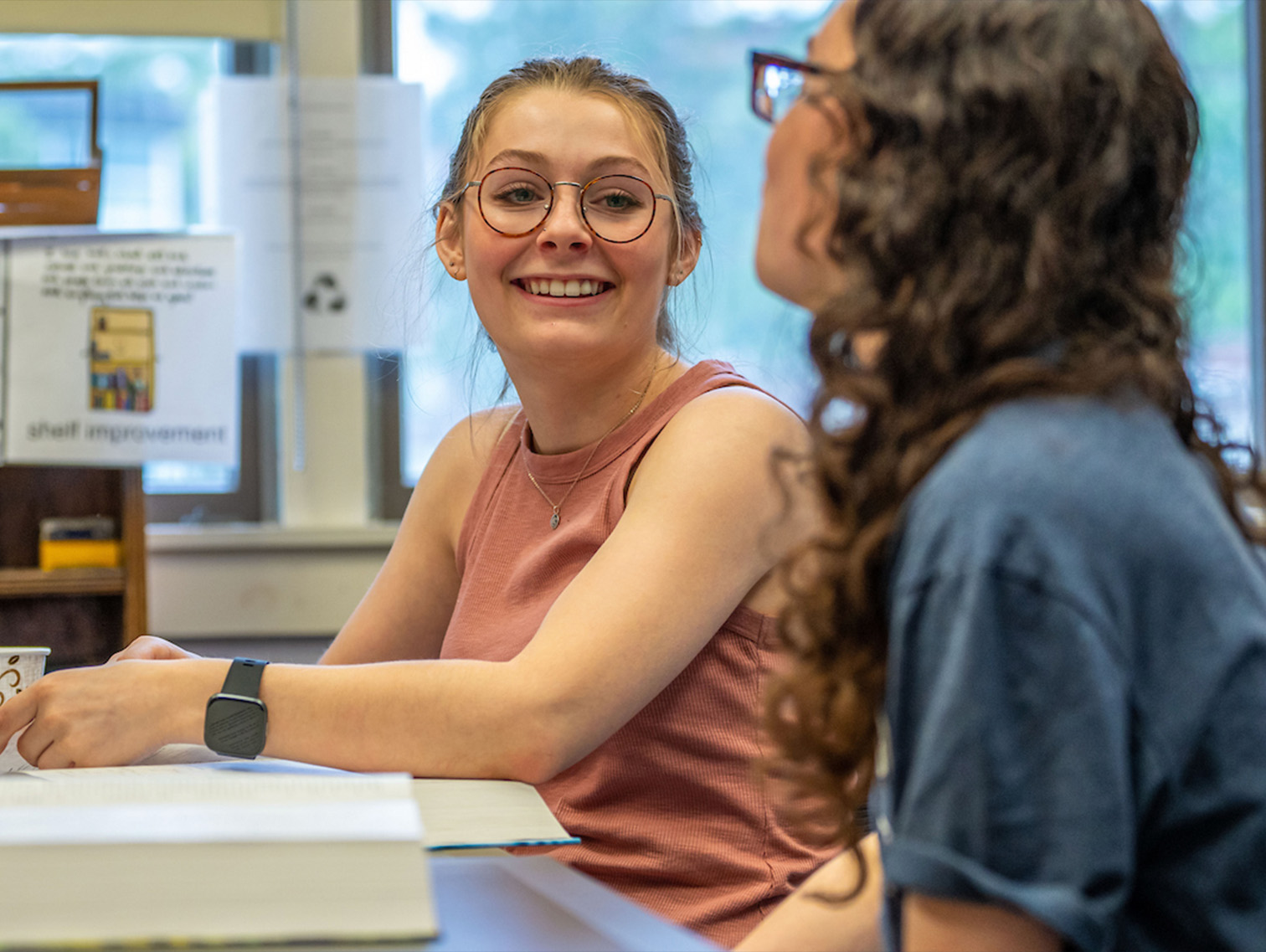 A photo of students studying