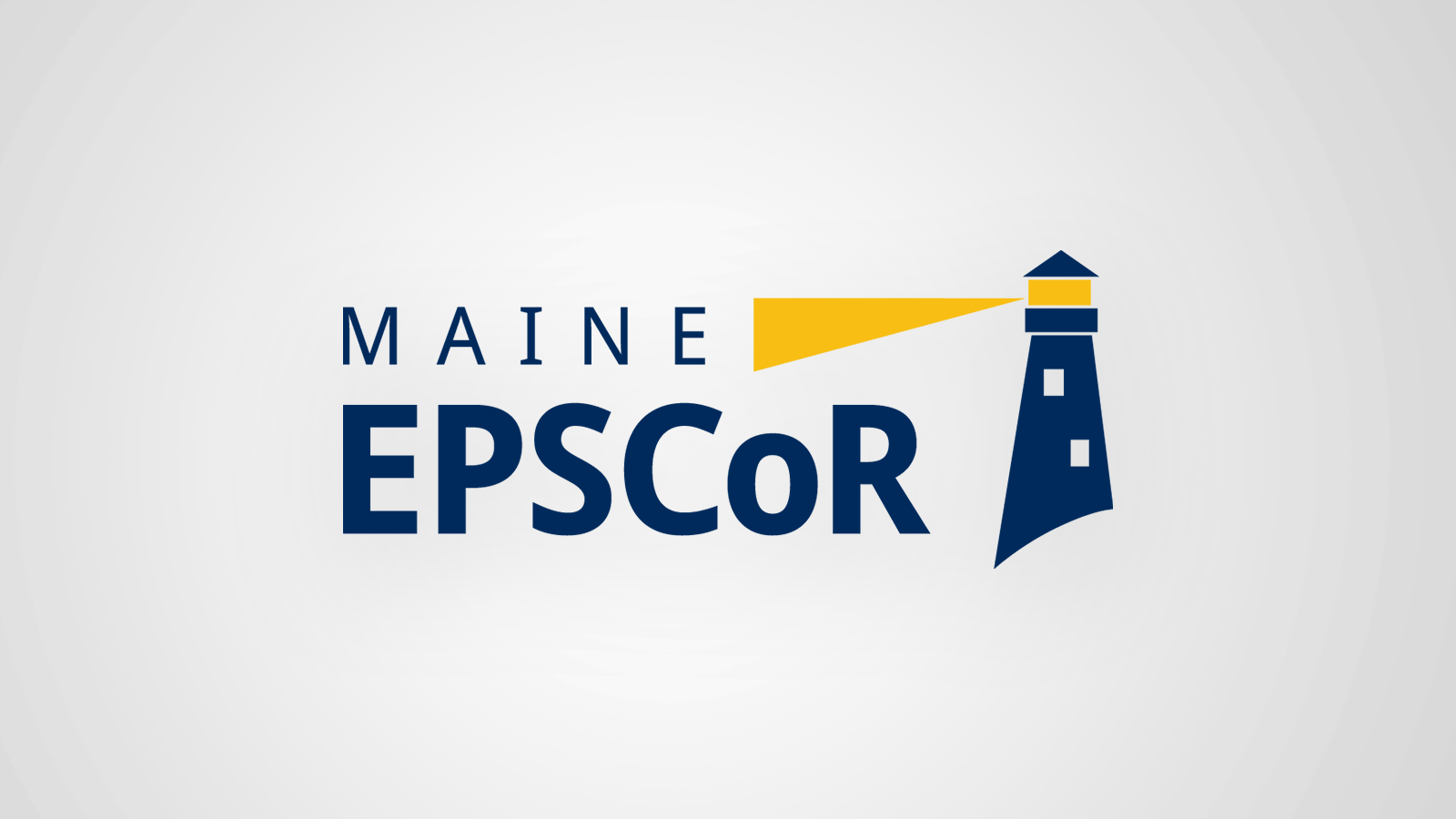 Maine EPSCoR logo on white and grey gradient background