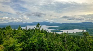 Vista from top of hill in Rangeley, Maine.