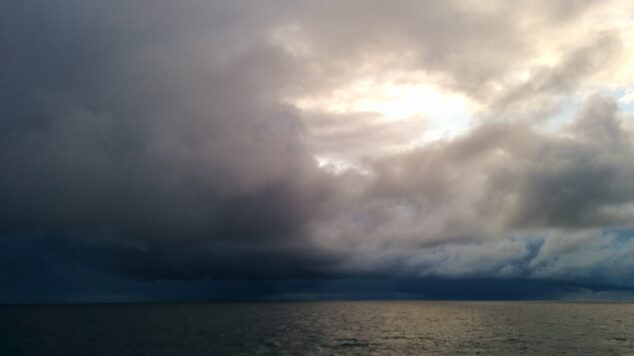 Cloudy sky at sea