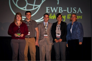  Premier Project Award at the EWB international conference in Las Vegas, Nevada.