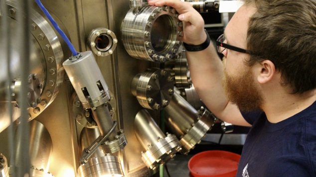 Photo of student working in lab