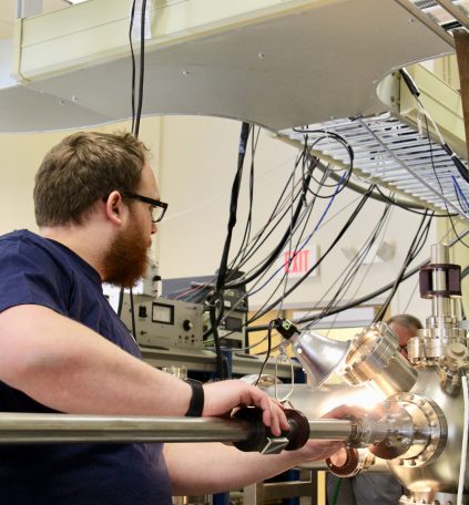 Photo of student in lab