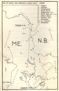 Maine and New Brunswick border map