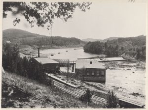 P545: A landing on the Androscoggin River in Riley, ME similar to the place where Guy Reed died, c1900.