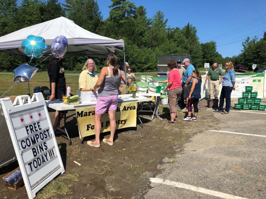 People at a food waste event