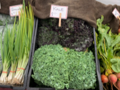 Picture of kale and other farmers' market vegetables