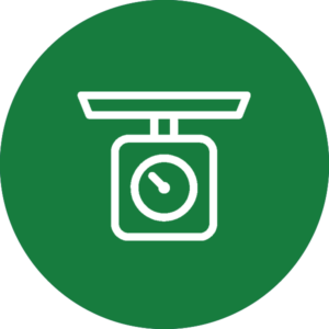green icon with a scale