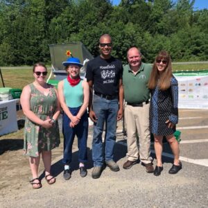 Picture of program lead, Susanne, two interns, and two Readfield community members at their Readfield launch