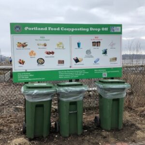 Image of Portland Food Composting Site and Sign