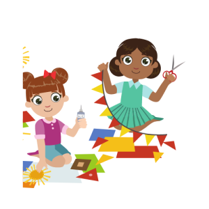 icon of two kids doing crafts