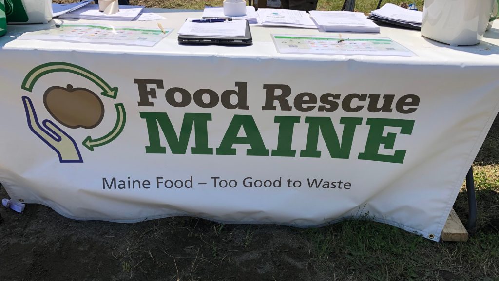 Food Rescue MAINE booth at the Readfield community launch