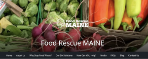 Header of the Food Rescue MAINE Website.