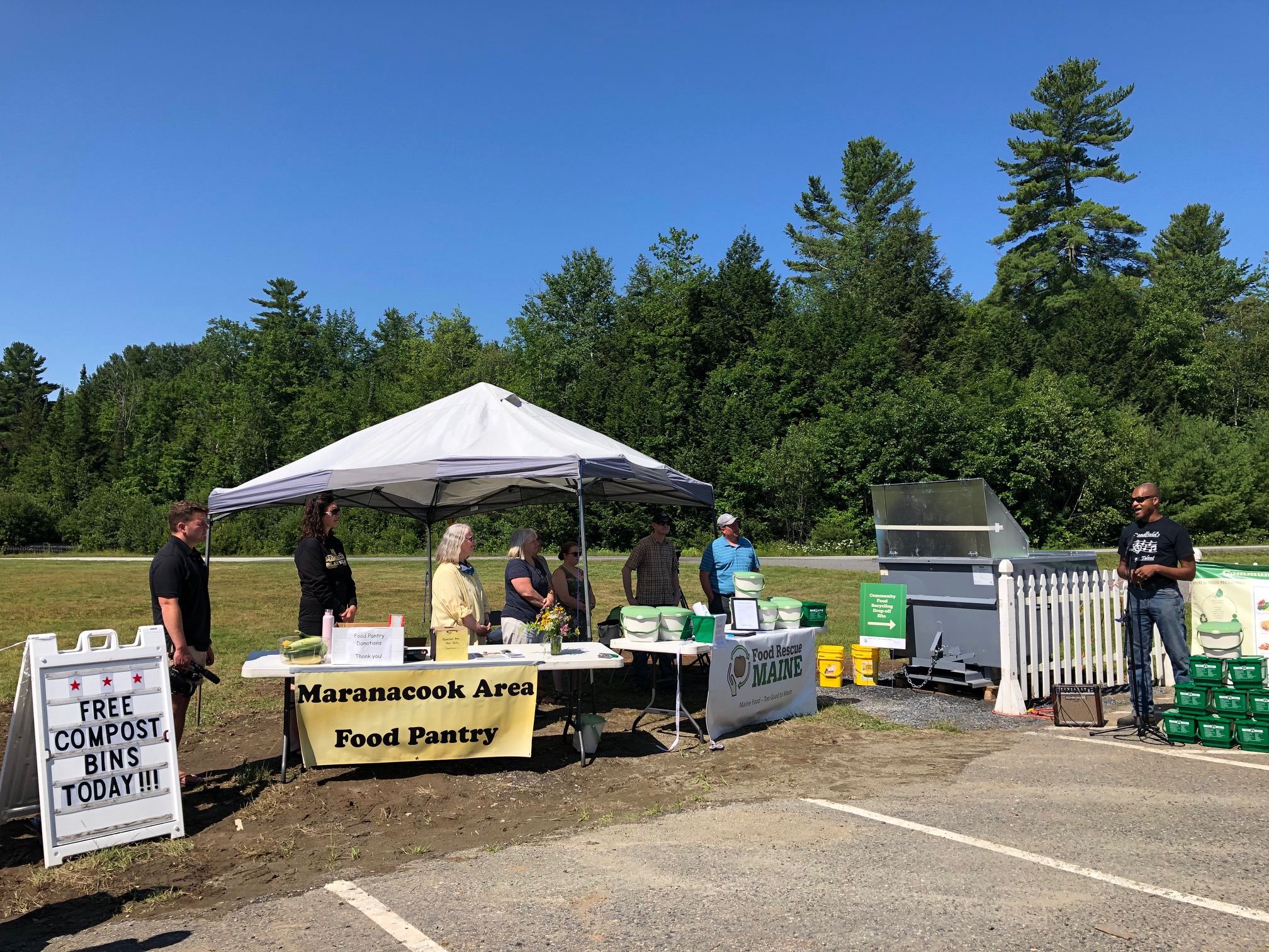 The Maranacook Area Food Pantry and Food Rescue MAINE table at an opening