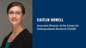 portrait of Caitlin Howell and her new title