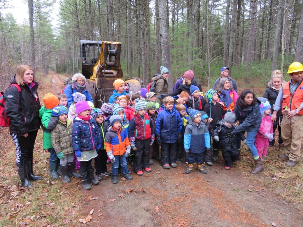 kids at harvesting site