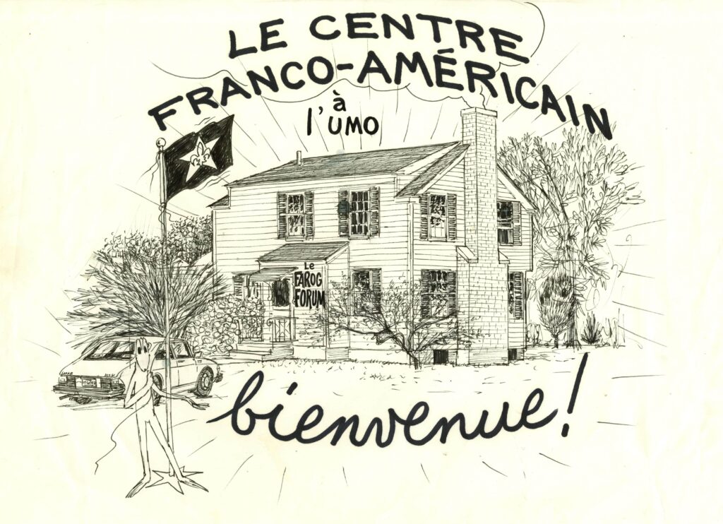 An image that reads "le centre franco-americain a l'umo bienvenue"