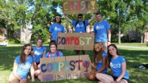 Compost signs with GCI Staff