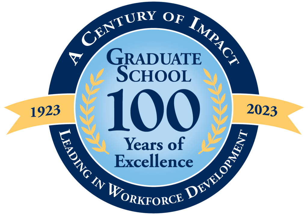 100 Years of Graduate School emblem