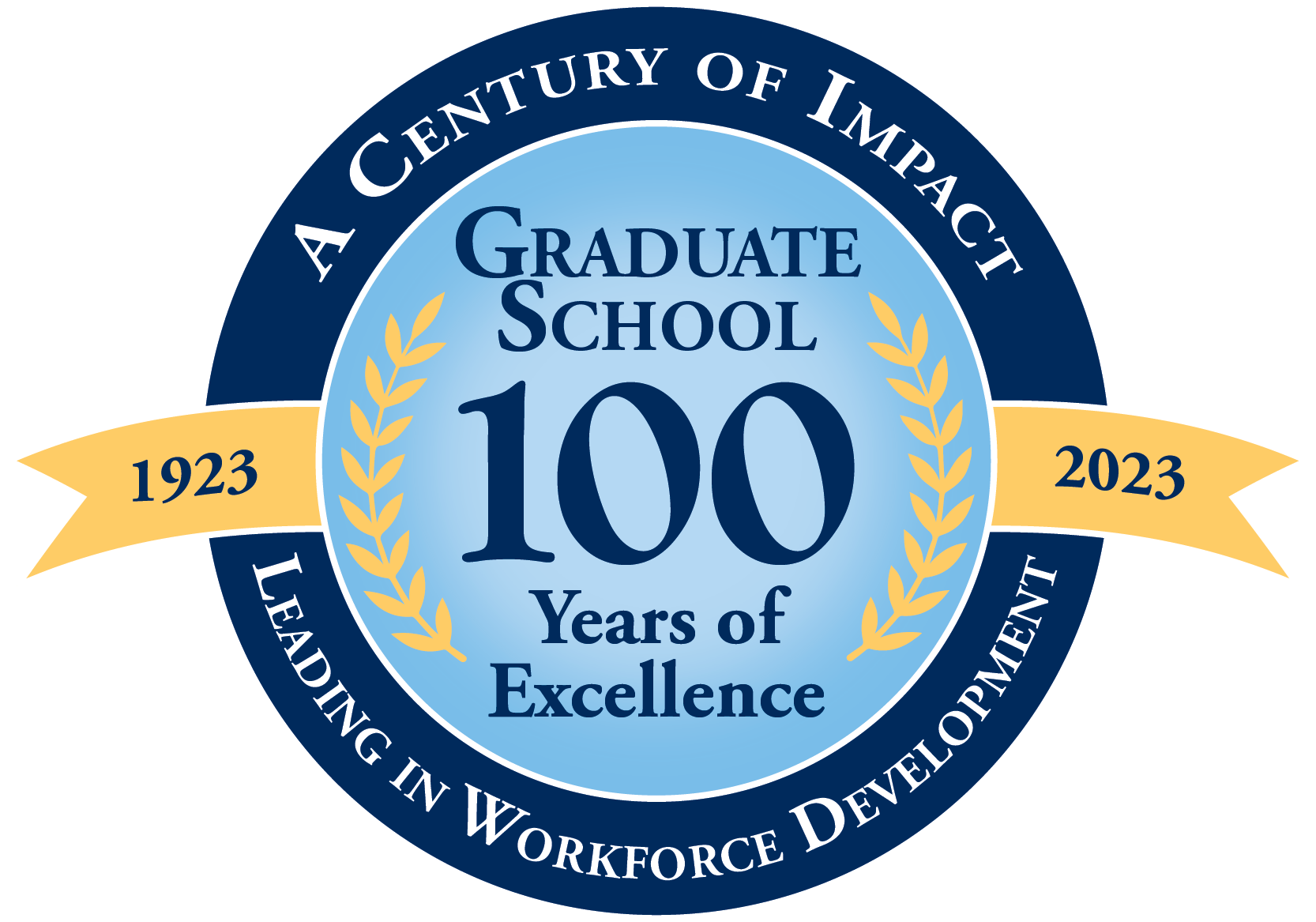 100 Years of Graduate School emblem