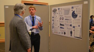 poster presentation at a conference