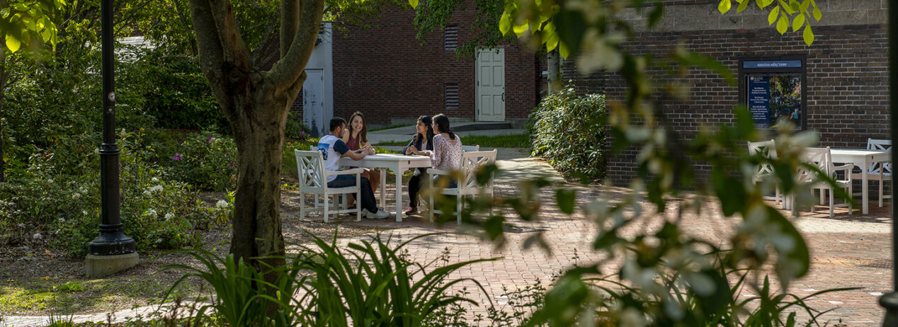 Students in MLK Plaza