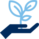 icon of a hand holding a plant