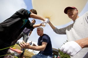 working with balloons