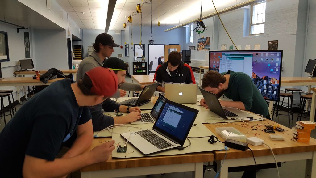 Image of students attending Intro to Arduino workshop