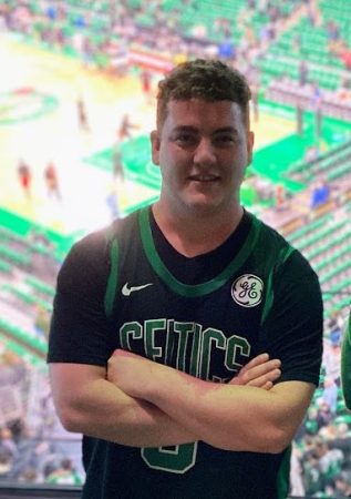 Photo of Anthony Mavilia at Celtics basketball game