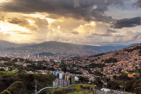 An overcast day in Medellín, Colombia