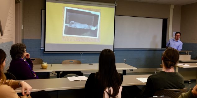 Ph.D. candidate Ian Jesse at the 18th Annual UMaine-UNB Graduate Student Conference