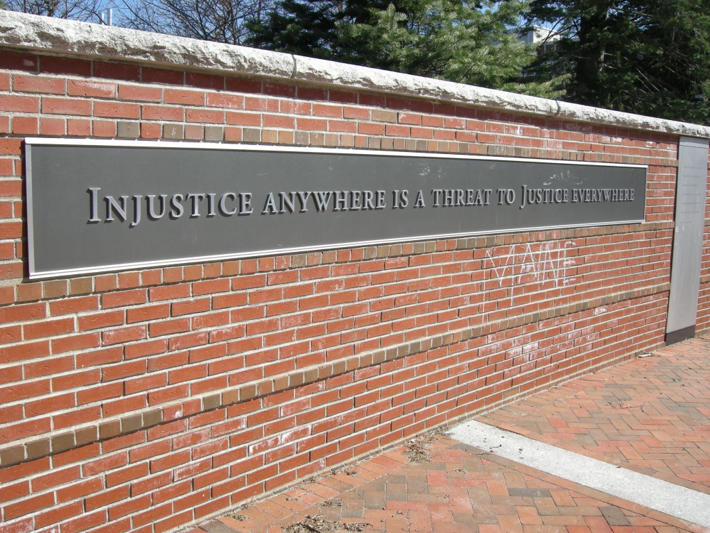 The Martin Luther King Jr. plaza at the University of Maine