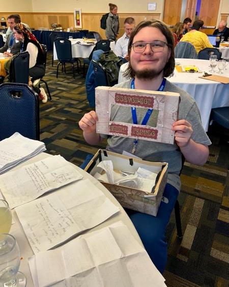 History undergrad Ben Van Ryn served as a state contest judge and helped run the Scavenger Hunt in 2025.