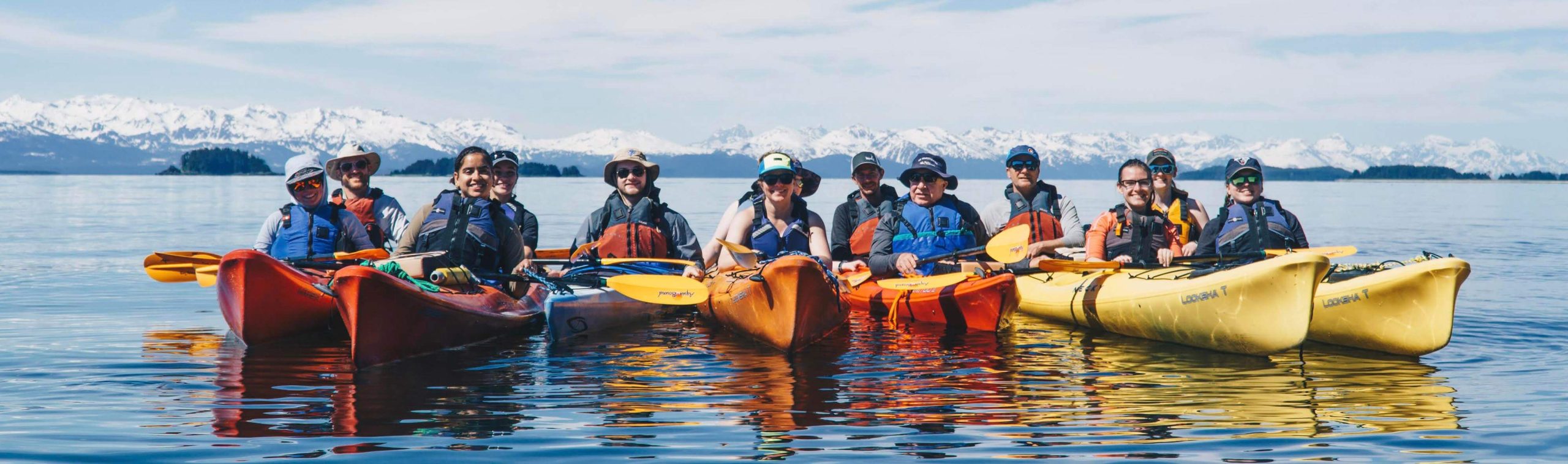 A photo of Karl Kreutz and others in kayaks